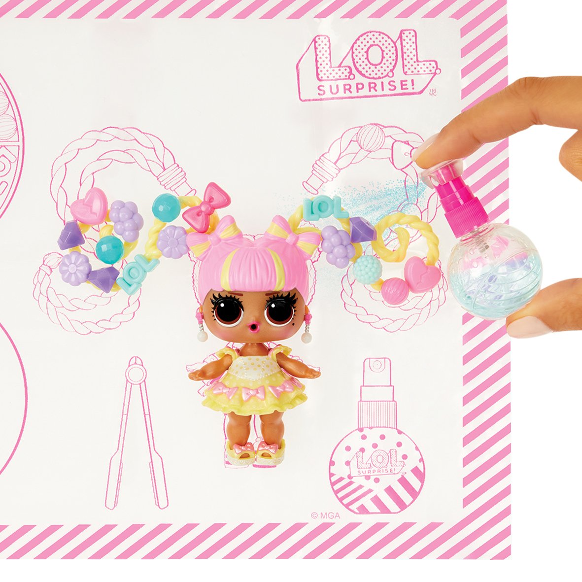 Muñeca  Mga Entertainment L.O.L. Surprise Hair Beads Salon 120995-Euc