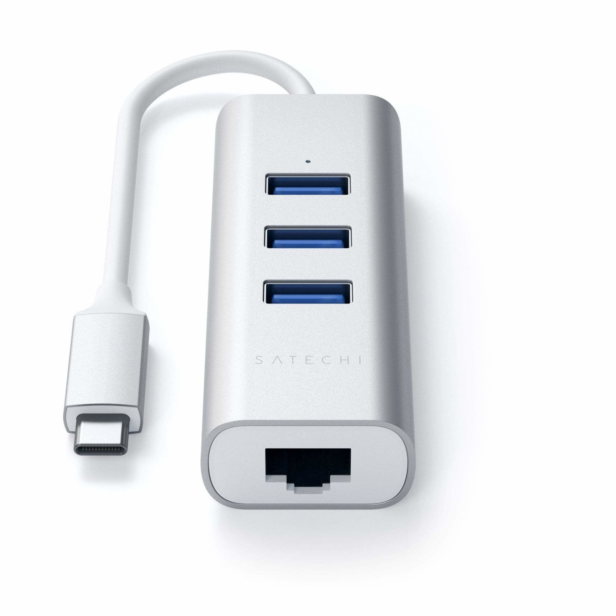 Satechi Aluminium 2 W 1 - Usb-C (3x Usb-A, Ethernet) (Srebrny)