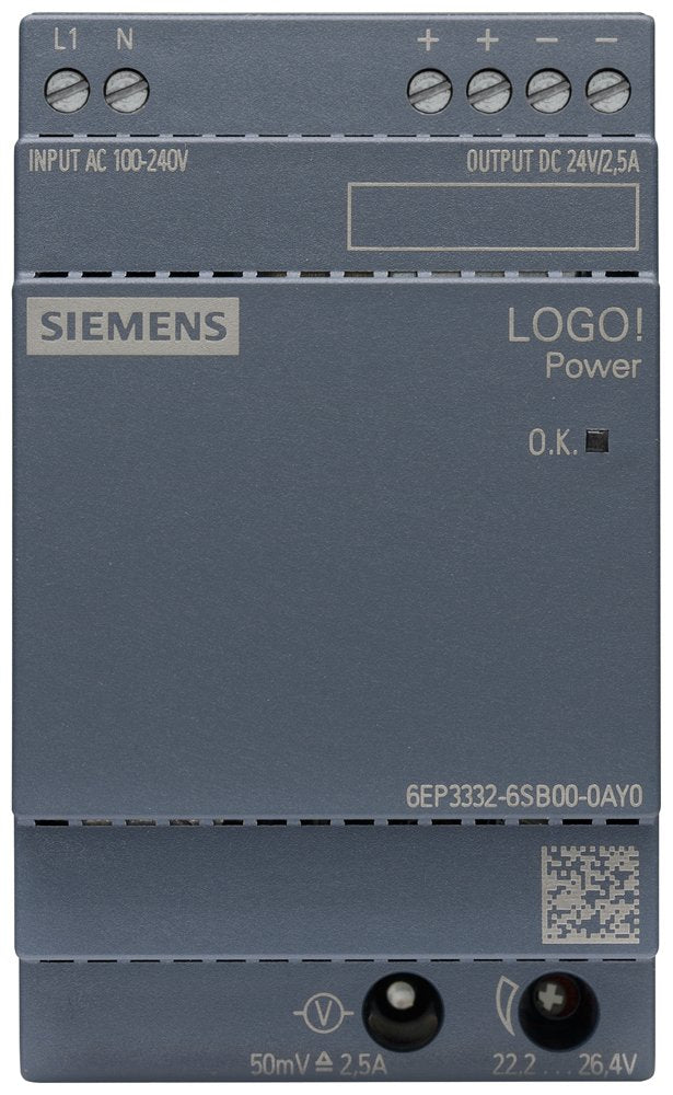 Siemens 6ep33326sb000ay0 Logo!Power 24v 2,5a Geregelte Stromversorgung