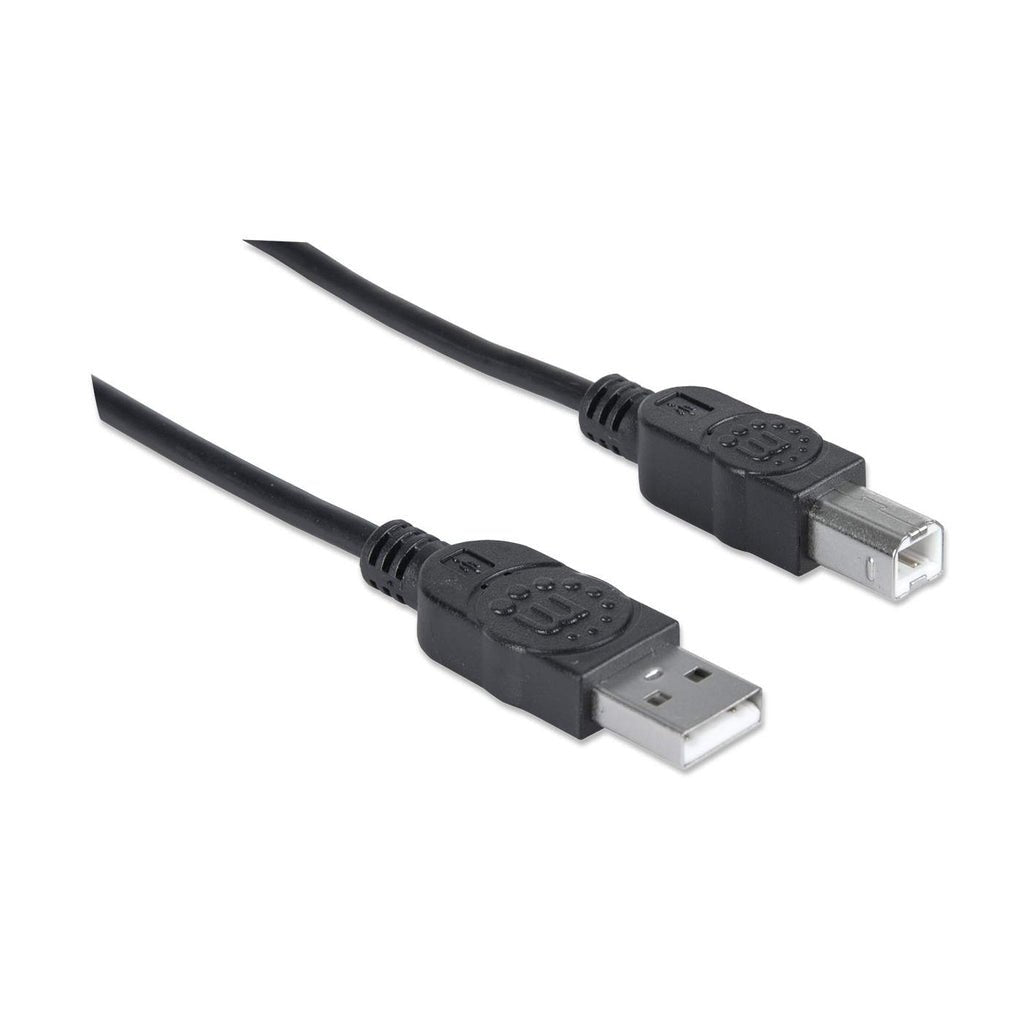 Cable Usb Manhattan Usb A/Usb B 1.8 M Macho/Macho Negro