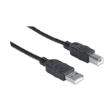 Cable Usb Manhattan Usb A/Usb B 1.8 M Macho/Macho Negro