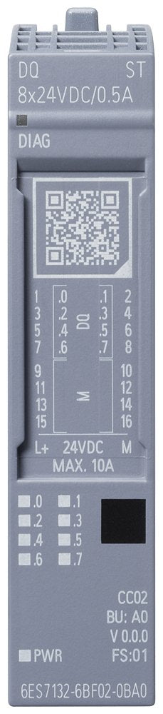 Siem Siemens 6es7132- 6es7132-6bf01-0ba0 6bf01-0ba0 Et 200sp Simatic Digitales