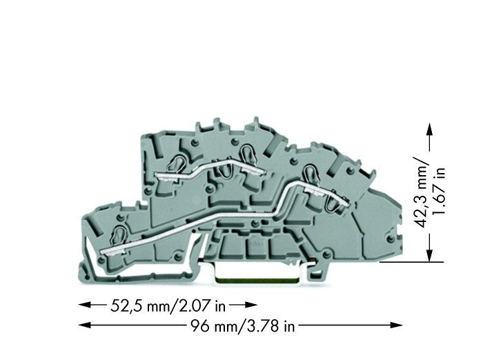 Wago 2003-7642 Installationsetagen- Klemme,L L,Push-In Cage Clamp ,Grau