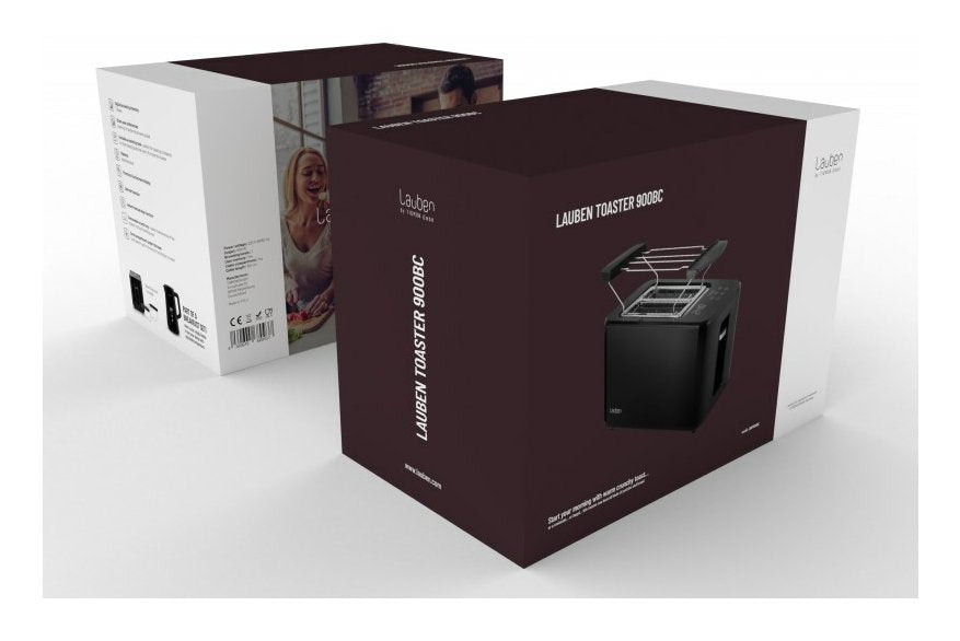 Tostadora  Lauben Lbnt900bc  7 2 Rebanada(S) 900 W Negro