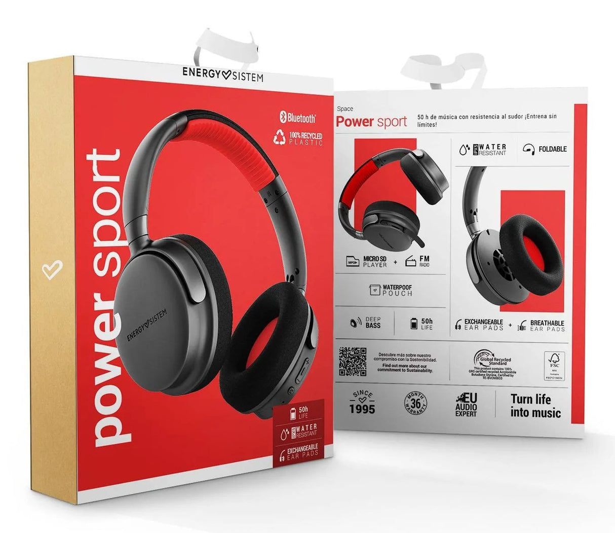 EAN 8432426458684 - Energy Sistem Power Sport Auriculares Inalámbrico y alámbrico Diadema Deportes USB Tipo C Bluetooth Negro imagen 6