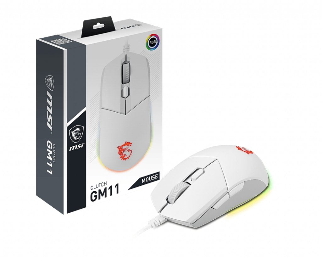 Raton Msi Clutch Gm11 White Gaming Raton,Usb