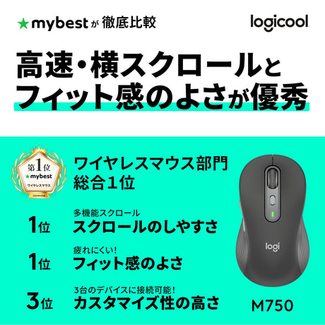 EAN 5099206129467 - Logitech Signature Plus M750L ratón Universal mano derecha RF Wireless + Bluetooth Óptico 4000 DPI imagen 8