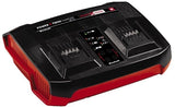 Einhell Cargador Doble Power-X-Twincharger, (Negro Rojo) 4512069