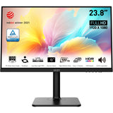 Msi Monitor Modern Md2412p. 23.8 (60cm). Plano. Ips. 1920x1080 (Fhd). 100hz. Negro