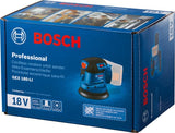 Lijadora Excéntrica A Batería Bosch Professional Gex 185-Li Professional Solo, 18 Voltios Azul/Negro, Sin Batería Ni Cargador, Ø 125 Mm 06013a5020
