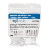 Kab Keystone Verbinder Bnc 50 Ohm F/F, White Logilink