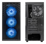 Caja Pc Coolbox Gaming Atx Ga300 Gridline Argb Black Usb-C 5 Vent.