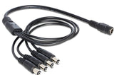 Delock Cable Dc Splitter 5.5 X 2.1mm 1 X Female > 4 X Male