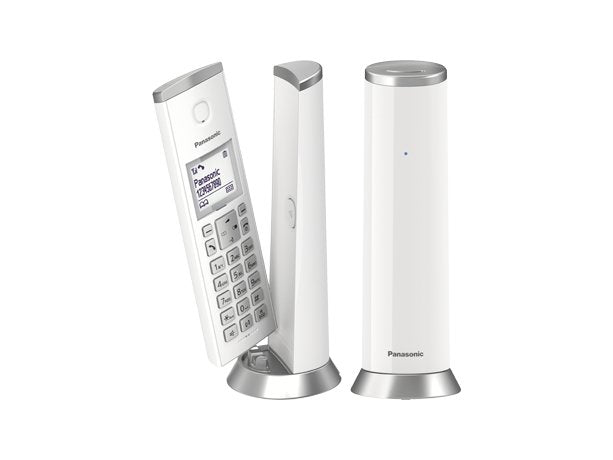 Teléfono Panasonic Kx-Tgk212sp Dect Identificador De Llamadas Plata, Blanco