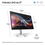 EAN 5715063476437 - HP Series 7 Pro 727pu pantalla para PC 68,6 cm (27") 2560 x 1440 Pixeles Quad HD LCD Plata imagen 4