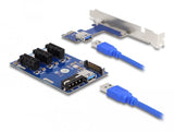 Delock Riser Karte Pci Express X1 Zu 3 X Pcie X1 Mit 50 Cm Usb Cable