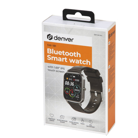 EAN 5706751060496 - Denver SW-181BLACK Relojes inteligentes y deportivos 4,32 cm (1.7") IPS Digital Pantalla táctil Negro imagen 4