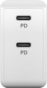 Goobay 61758 Cargador Rápido Dual Usb-C Pd (36 W), Blanco