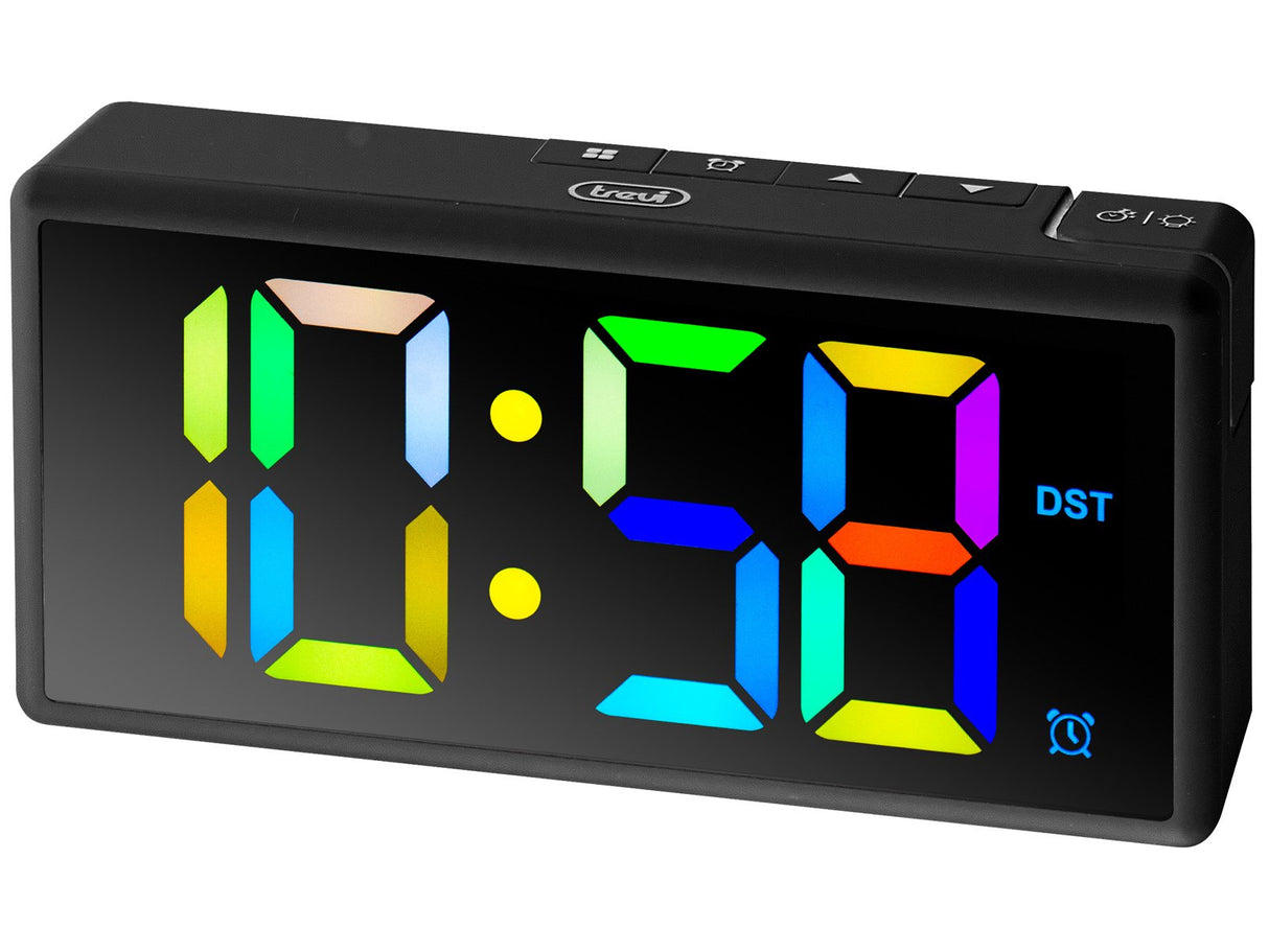 Reloj Digital Trevi Ec886 Lcd Grande Negro