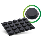 Inline Almohadillas De Goma 20uds Pack Negro, Forma Plana 1,2cm