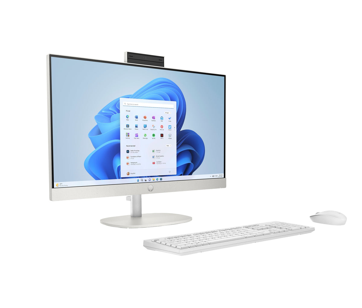 All In One Hp 23,8" Fhd Intel Core I3-N300 8gb 512gb Ssd, Sin Sistema Operativo Blanco - Teclado Qwerty Español