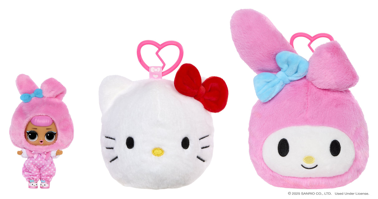 Mga Entretenimiento L.O.L. Surprise Loves Hello Kitty Peluche Reversible, Figura De Juguete Artículos Surtidos, Una Figura 249962-Euc