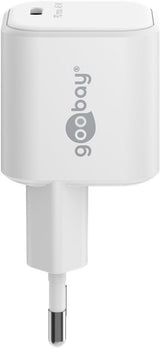 Cargador  45w Usb 1 Puert. Usb-C Blanco Gan Pd Salida Lateral Tamaño Nano Goobay