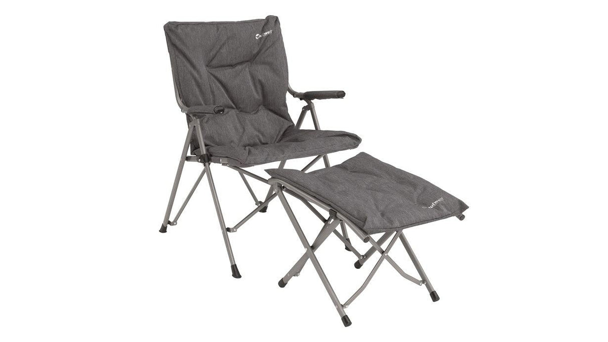 Outwell Alder Lake Chair, Negro And Grey