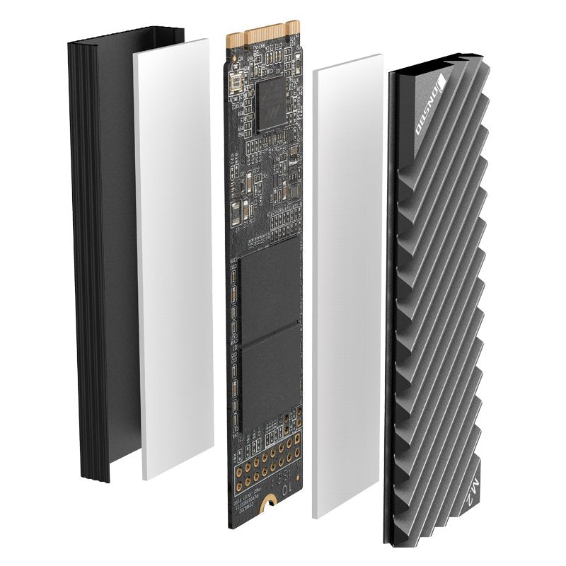 Jonsbo M.2-3 Grey Disipador Térmico/Radiador Ssd M.2 Negro, Gris
