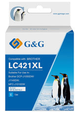 G&G Tinte Komp. Con Brother Lc421xlc Patr. 500 Copias Cyan