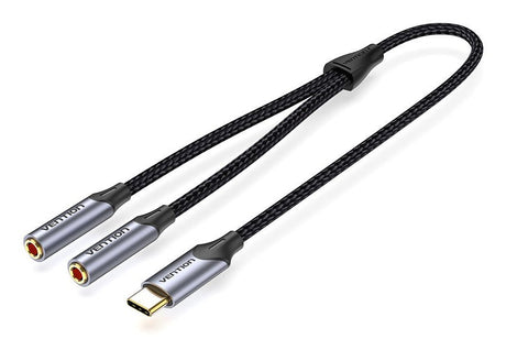 EAN 6922794751514 - Vention BGNHY cable de audio 2 x 3.5mm USB Tipo C Negro imagen 1