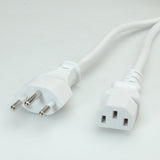 Value Netzcable T12 Auf C13, Wei, 1,8 M