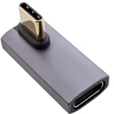 Inline® Usb4 Adapter, Usb-C Plug/Socket Vertical Right/Left Angled, Alu, Gris