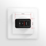 Axagon Acu-Qs24, Cargador De Red RãPido E Inteligente, 2x Puerto Usb Qc3.0 / Afc / Fcp + 5v-1.2a, 24w