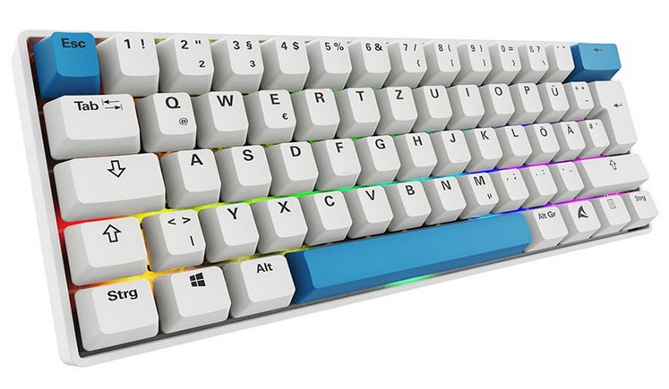 Sharkoon Skiller Sgk50 S4 Gen2 Pbt, Teclado De Juegos White, De-Layout, Gateron G Pro 3.0 Amarillo 4044951041947