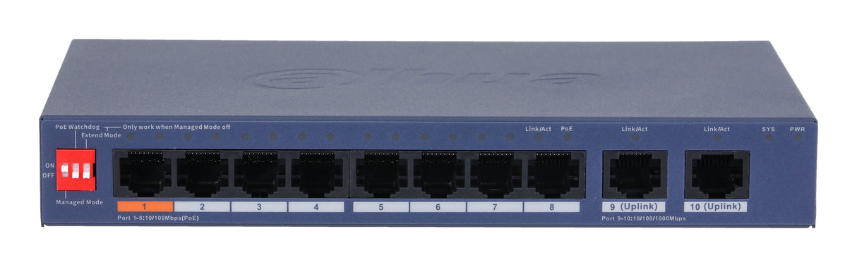 EAN 6937552421417 - Dahua Technology CS4010-8ET2GT-60 switch Gestionado L2 Gigabit Ethernet (10/100/1000) Energía sobre Ether imagen 2