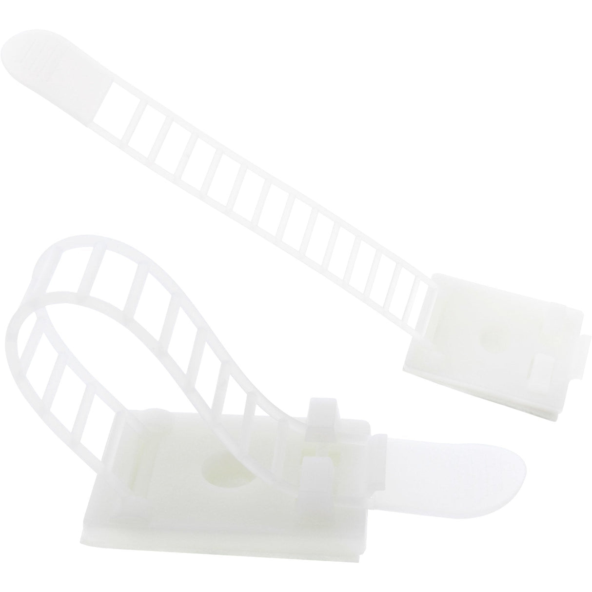 Abrazadera De Cable Ajustable Inline 94mm Blanco 10uds