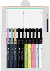 EAN 4005402671038 - Faber-Castell 267103 pluma fuente Coral, Cian, Verde, Metallic black, Amarillo 12 pieza(s) imagen 2