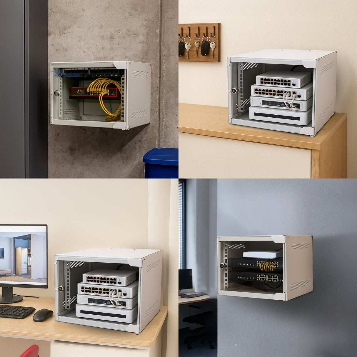 Extralink Lite 6u 10" 280x310 Wall-Mounted Rackmount Cabinet Gray