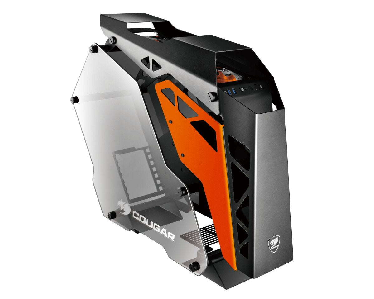 Caja  Pc Cougar Miditorre Conquer Cristal Templado
