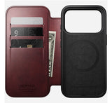 Nomad Modern Leather Folio Iphone 17 Pro Burgundy Horween