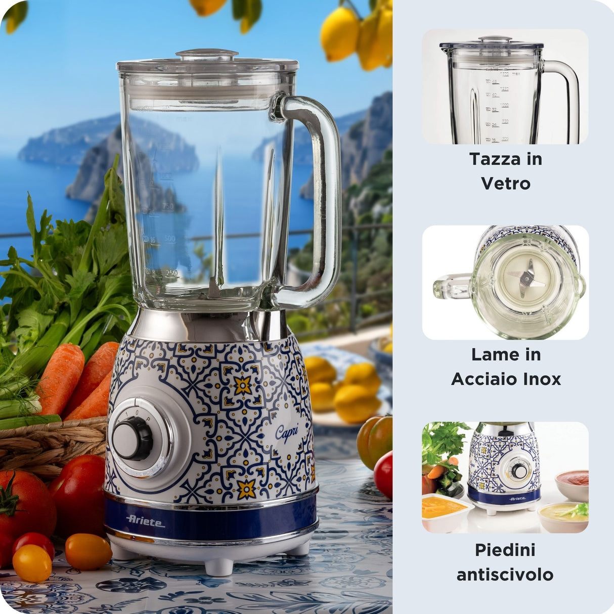 EAN 8003705122888 - Ariete 0583/0C 1,5 L Batidora de vaso 1000 W Blanco, Azul claro imagen 3