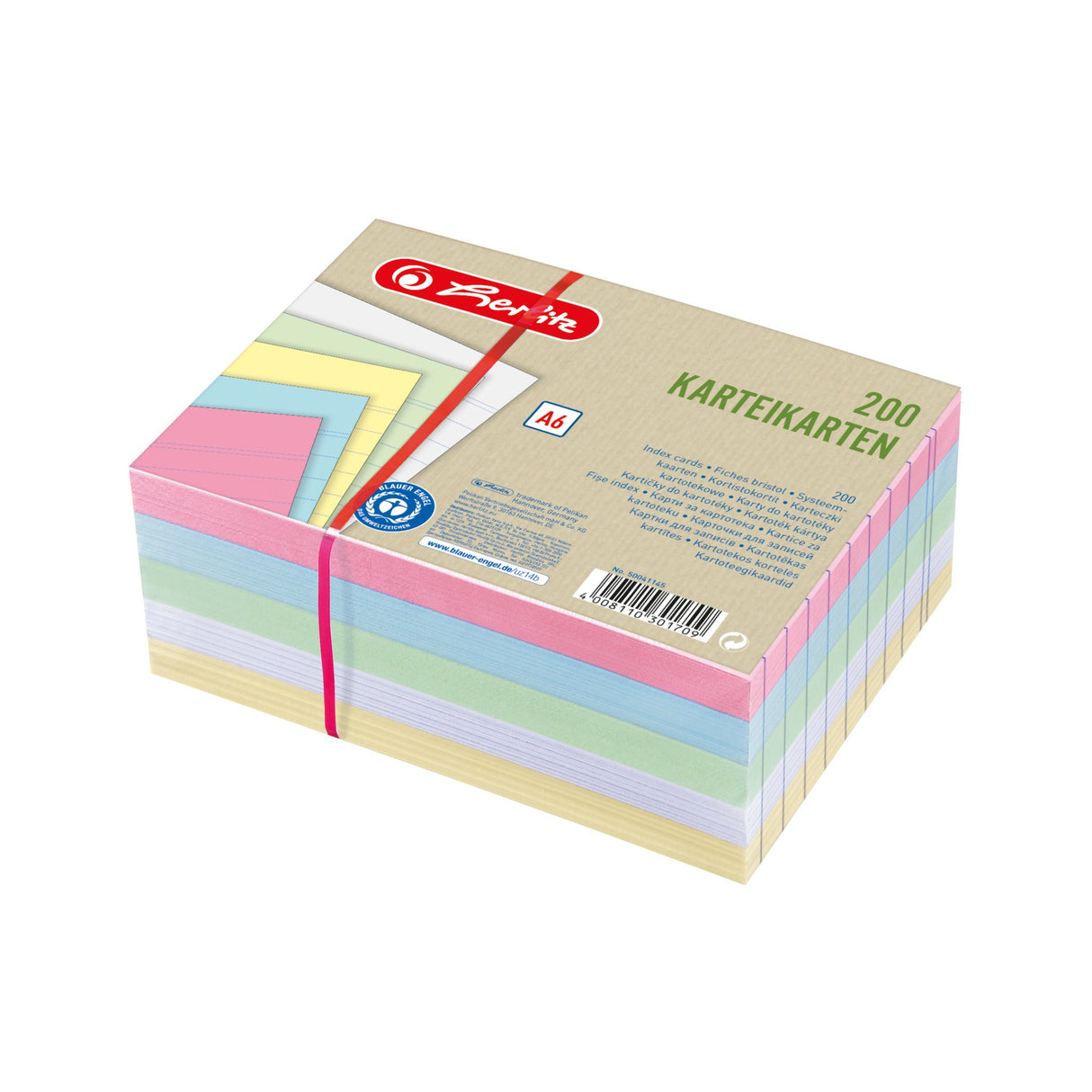 EAN 4008110301709 - Herlitz 50041145 ficha Multicolor 200 pieza(s) imagen 1
