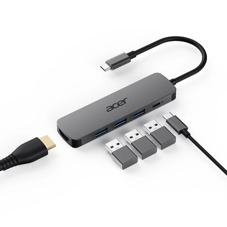 EAN 4712842946762 - Acer 5in1 Type C Dongle Alámbrico USB 3.2 Gen 1 (3.1 Gen 1) Type-C Plata imagen 2