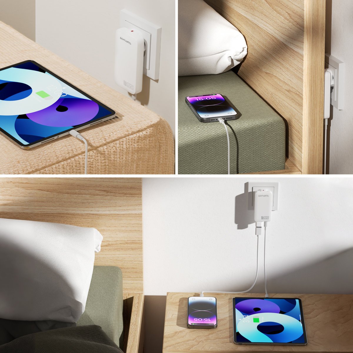 EAN 4252011910564 - 4smarts 542065 cargador de dispositivo móvil Universal Blanco Corriente alterna Interior imagen 3