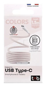 Tnb Cable De Funda Magnetica Usb-C A Usb-C - 1.5m - Pink