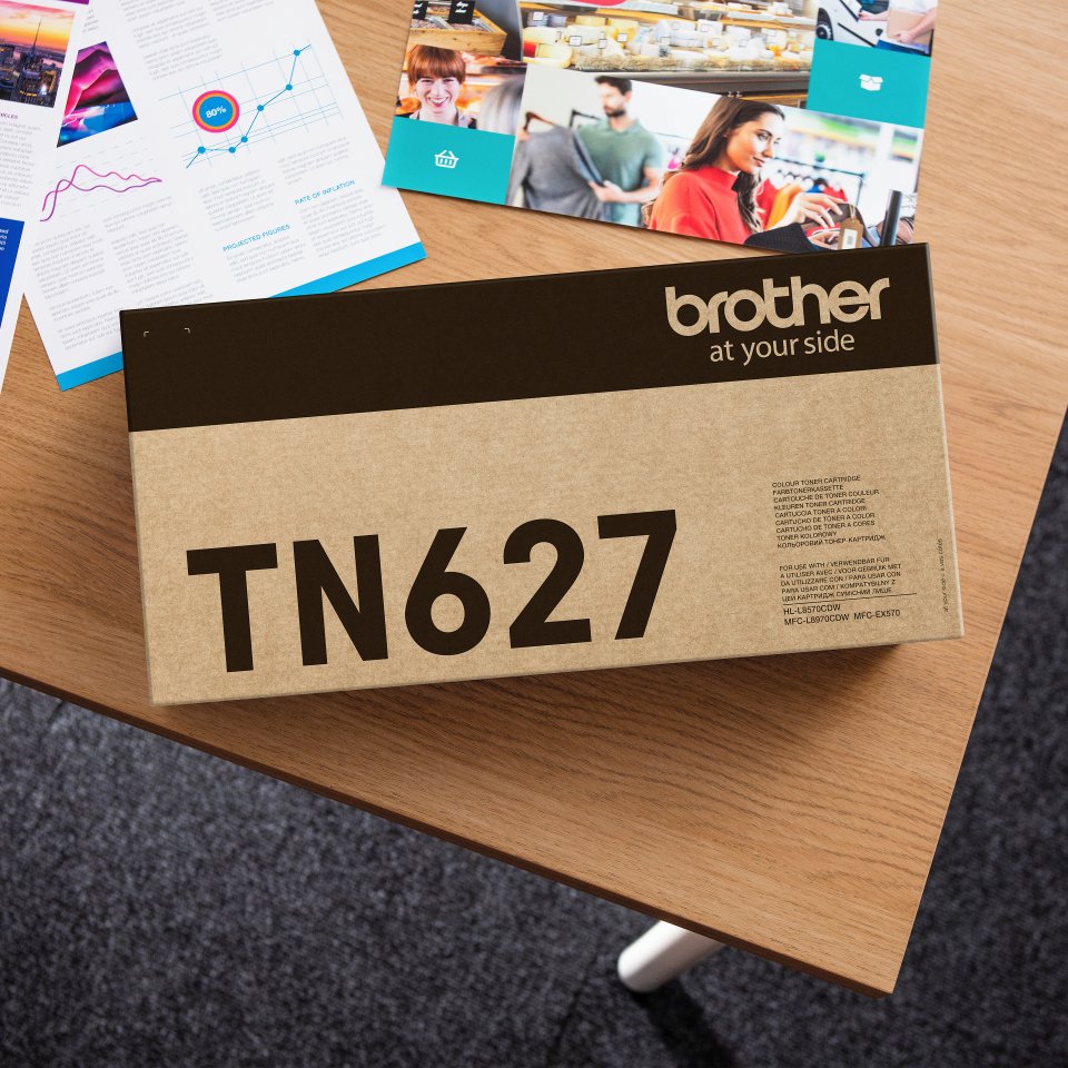 EAN 4977766843638 - Brother TN-627BK cartucho de tóner 1 pieza(s) Original Negro imagen 5