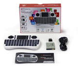 Mini Teclado Inalambrico Wireless 2.4ghz Phoenix Touchpad Multimedia  Smart Tv / Tvbox / Android Tv / Color Blanco Y Negro