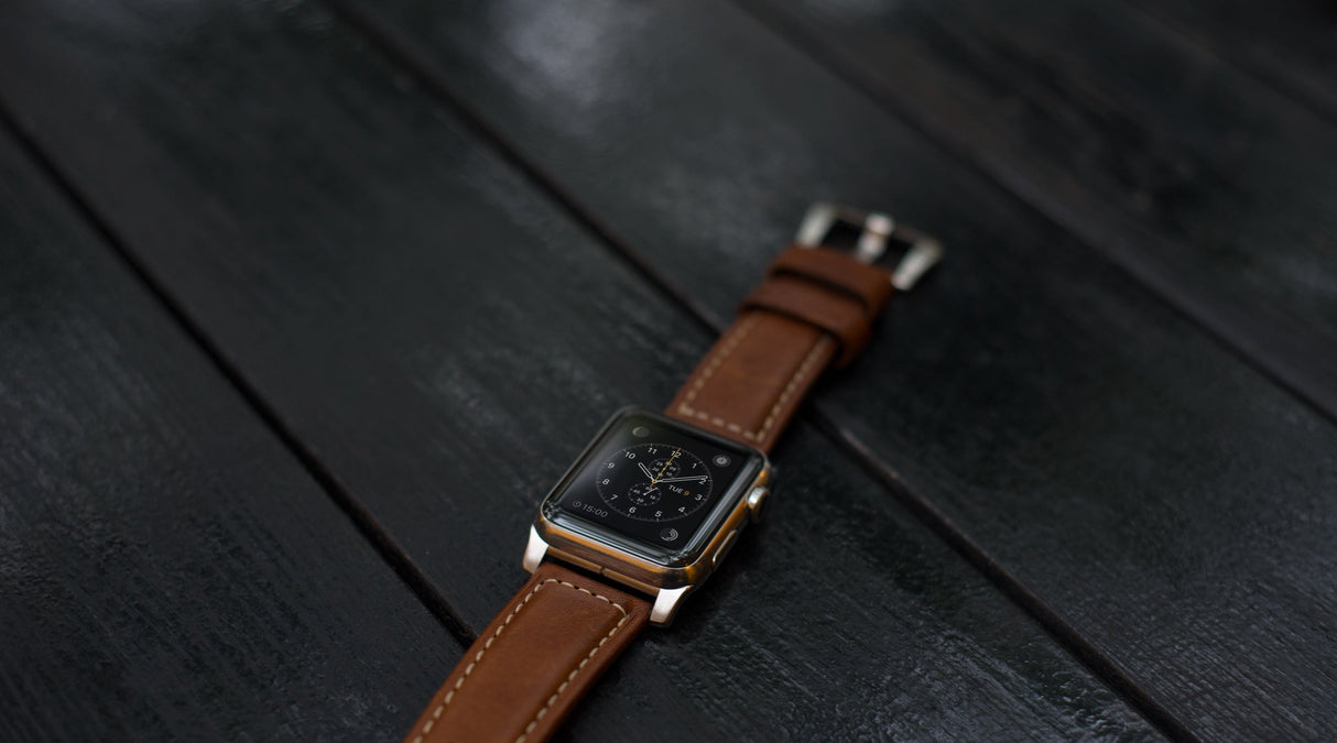 Nomad Strap Trad. Lthr. Brown Connect. Silver 42/44/45/49mm