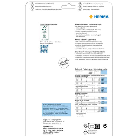 EAN 4008705044325 - HERMA 4432 etiqueta para dirección Blanco imagen 2